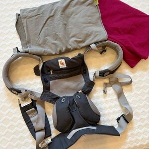 BUNDLE: 2 Boba Wraps (Grey & Rose) + Ergobaby 360 Cool Air Mesh